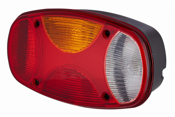 HELLA Heckleuchte, Cargoluna, Glühlampe, 24/12V, Anbau/geschraubt, Lichtscheibenfarbe: mehrfarbig, Stecker: Schutz-Kontakt-Stecker, links, 2VP 343 640-031