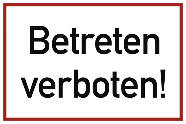Moedel Betreten verboten!, Aluminium, 300x200 mm, 99075, 4060081040049