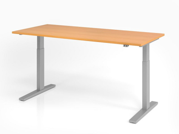 Hammerbacher Schreibtisch XMKA19, 180 x 80 cm, Platte: Buche, 25 mm dick, ABS-Dickkante, Rechteckform, VXMKA19/6/S
