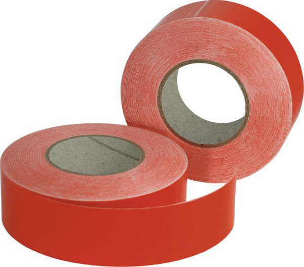 Moedel Leuchtband rot fluoreszierend, Folie selbstklebend, 50 mm x 50 m, 2 Rollen/VE, 55181