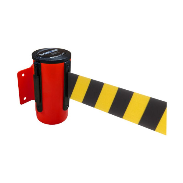 Stein HGS Wandgurtkassette -P-Line Future-, rot, schwarz/gelb diagonal (schraffiert), mit magnetischem Gurtendstück, 12850d-1704