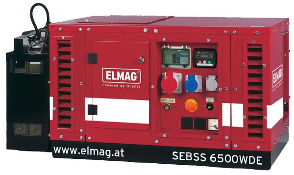 ELMAG Stromerzeuger SEBSS 6500WDE, mit HONDA- Motor GX390 (schallgedämmt), 53144