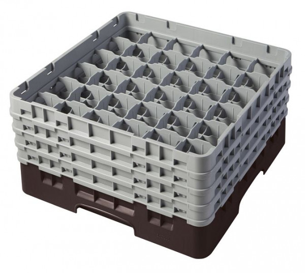 Cambro Spülkorb mit 36 Fächer Camrack® 21,5 cm Braun, 36S800167