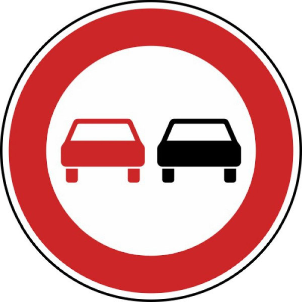 Stein HGS Überholverbot für Kraftfahrzeuge aller Art Nr. 276, 600mm /RA2/Flachform 3mm, 276-223