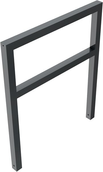 Schake Anlehnbügel aus Stahlrohr Rechteckrohr 60 x 60 mm, mit Querholm, Gesamtbreite: 1000 mm, feuerverzinkt und beschichtet DB 703, 455_100B