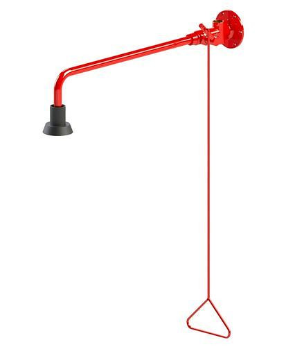 BROEN-LAB Körperdusche, rot, Wandmontage, 3/4" für Zirkulation, DVGW, 306263