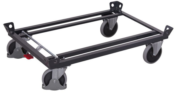 VARIOfit Fahrgestell, Ladefläche: 810 x 610 mm, RAL 7016 anthrazitgrau, Radsatz: Bereifung aus Gummi, sw-870.041/AG