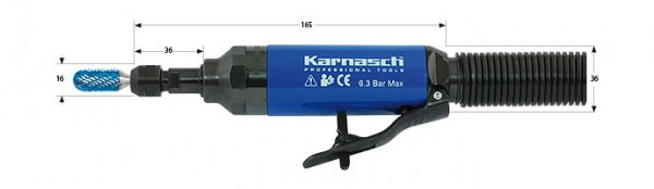 Karnasch 11.4709 Druckluft Profi-GeradschleiferKA30LR für Frässtifte Schaft 6,0mm, 114709