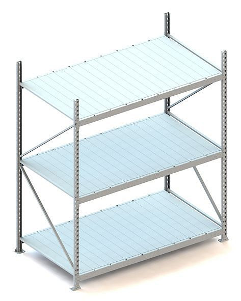 Meta MINI-RACK GR 2200x1800x1050 mm, verzinkt, mit Stahlpaneele, Bodenanzahl: 3, 20051244