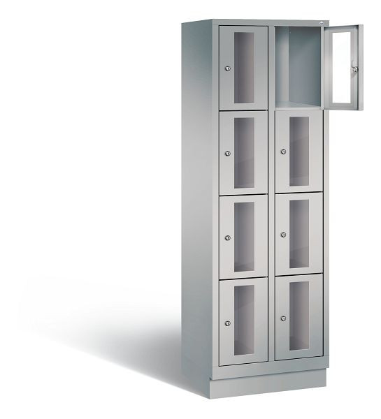C+P Schließfachschrank Classic, H1800xB610xT500mm, Farbe: Weißaluminium, 8020A204 S10010