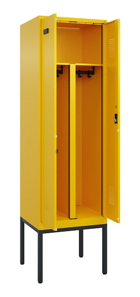 C+P PSA Doppel-Spind Evolo PLUS, Gestell, 2 Abteile, 2120x600x500mm, 1023/1023, Zylinderschloss, 0490327-20P S10049