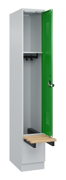 C+P Spind Evolo PLUS, 1 Abteile, 1950x300x815mm, 7035/6037, Drehriegel, 049040-10 S10011