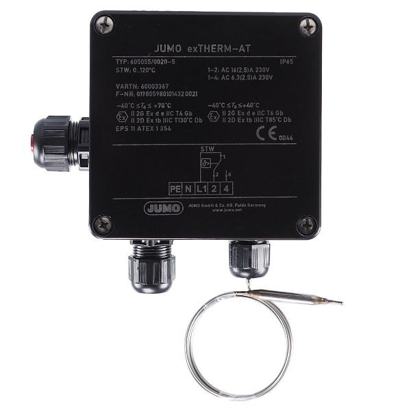 JUMO Ex geschützter Sicherheitstemperaturwächter, 0 bis 120 °C, Fernleitung 1000mm, 60003367