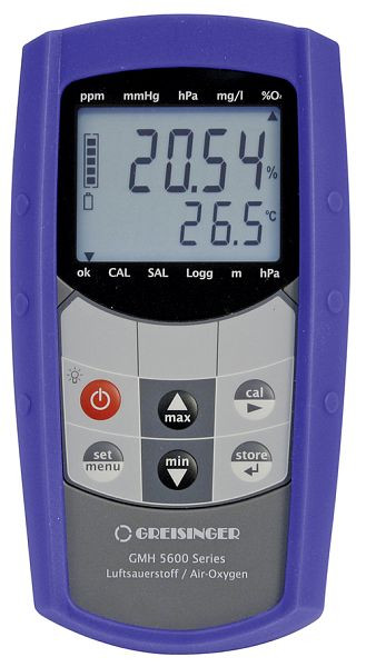 Greisinger GMH 5690 Wasserdichtes Luftsauerstoff-Messgerät ohne Sensor, 607466