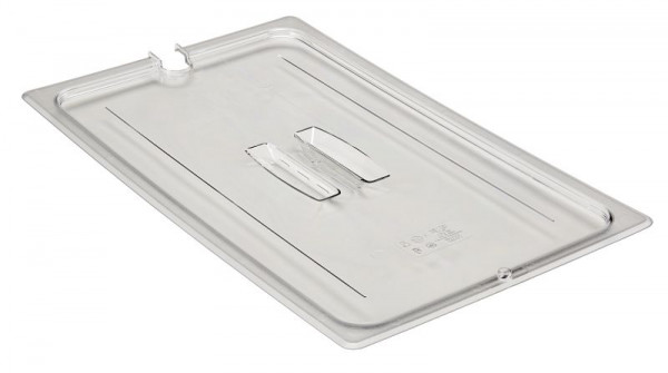 Cambro Camwear® GN-Behälter Deckel GN 1/1 mit Kerbe und Griff, VE: 6 Stück, 10CWCHN135