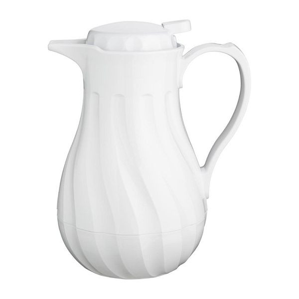 Olympia Isolier-Wirbelkrug Weiß 1,2Ltr, dickes Polypropylen, CH119