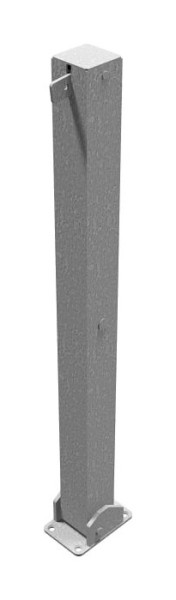 Schake Absperrpfosten Typ 470UV umlegbar, für Vorhangschloß, zum Aufdübeln, 70x70mm, feuerverzinkt mit 1 Öse, 470UV+1