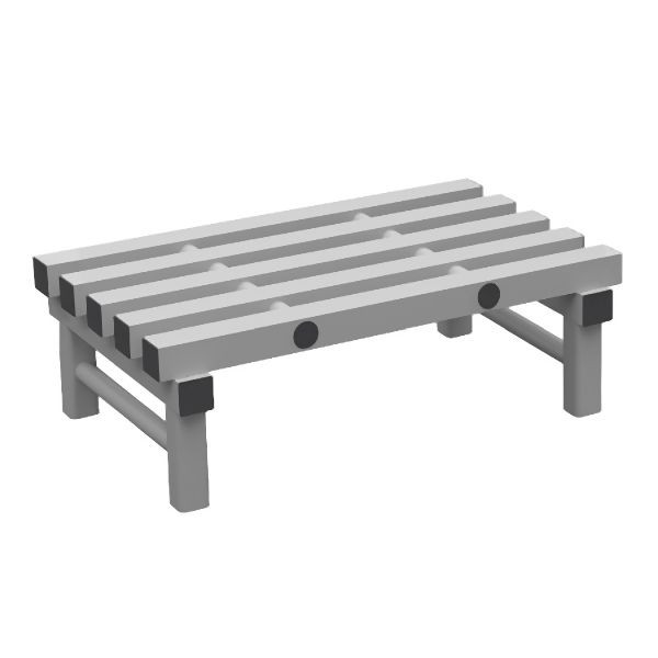 REA Grey Bodenpalette 800(L)x500(T)x250(H)mm, Hochwertiger Kunststoff, Belastung bis zu 200kg, 308.081