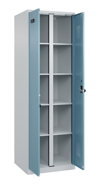 C+P Wäsche-Spind Evolo PLUS, 2 Abteile, 1850x600x500mm, 7035/0010, Verschluss Drehriegel, 049002-20B S10009