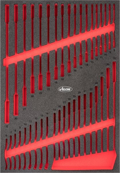 VIGOR 2-Komponenten Weichschaum-Einlagen, Einlagenmaß / Schubladengröße: L (563 x 393 x 35 mm), Verwendung: V6807, V6807-L