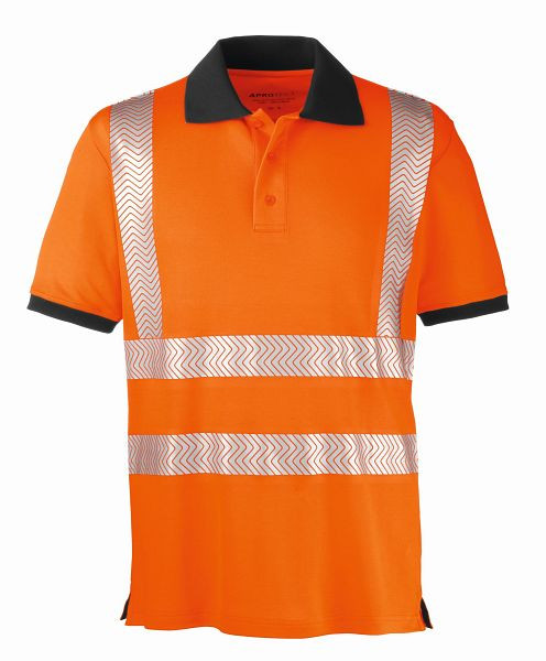 4PROTECT Warnschutz-Poloshirt ORLANDO, leuchtorange/grau, Größe: XXL, 3433-XXL