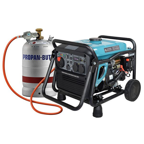 Könner & Söhnen LPG/Benzin-Inverter-Generator KS 4100iEG + Tragbare Powerstation KS 100PS, KS 4100iE G