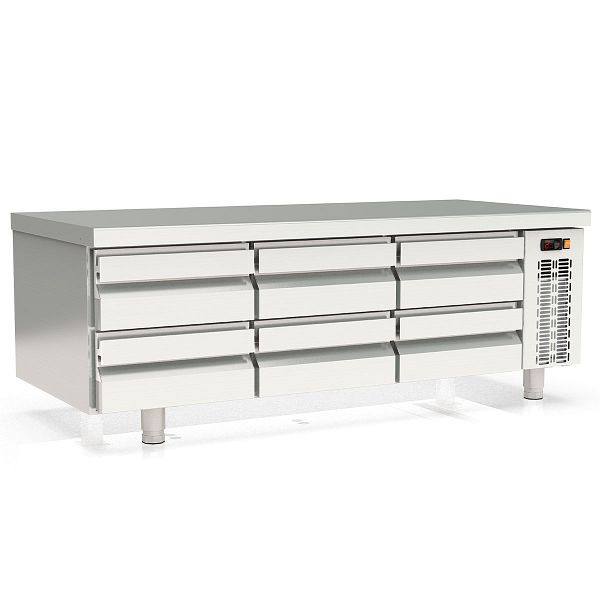 Vaiotec TOPLINE Unterbaukühltisch 700 (Slim) / 3-fach GN 1/1 mit 6 Schubladen Breite: 1600 mm, 11562
