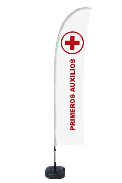 Showdown Displays Beach Flag Budget Wind Komplettset Erste Hilfe Spanisch ECO, BFBL-WT21-17-I162ECO