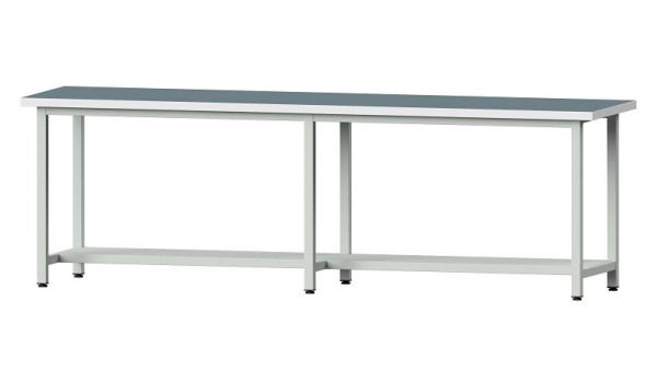 ANKE Werkbänke Arbeitstisch, Modell 91, 2800 x 700 x 890 mm, RAL 7035, UBP 40 mm, 400.457
