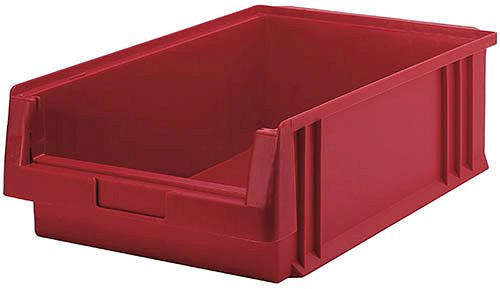 Bedrunka+Hirth Kunststoff-Sichtlagerkasten, rot, Maße in mm (BxTxH): 164 x 105 x 75, 25 Stück, 018500221