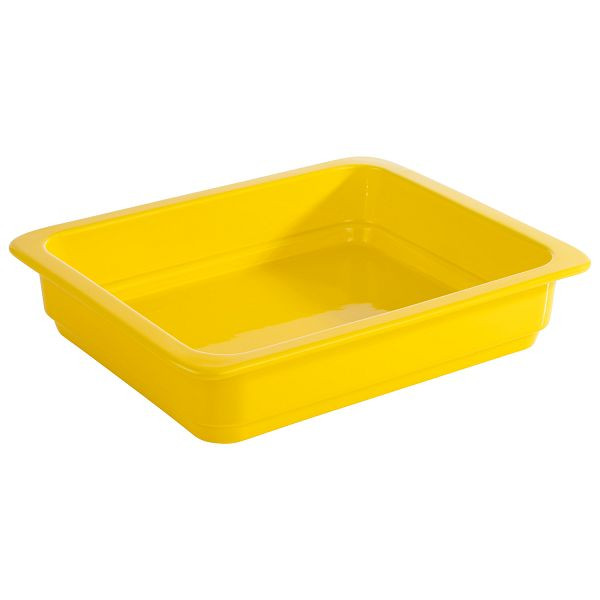 APS GN 1/2 Behälter, 32,5 x 26,5 x 6 cm, Porzellan, gelb, hitzebeständig bis 220°C, 3,4 Liter, 82274