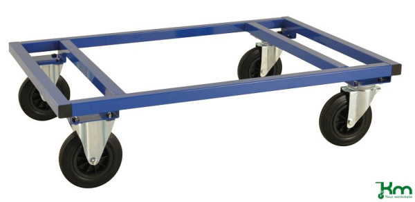 Kongamek Palettenwagen 1200x1000x305 mm, blau, mit Bremse, KM217-FIN-BB