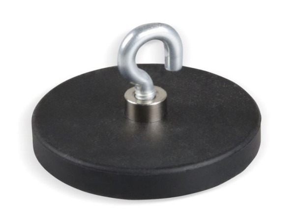 Eichner Gummierter Neodymmagnet mit Haken, 31 x 6 mm, 89N, VE: Pack à 5 Stück, 9218-05185