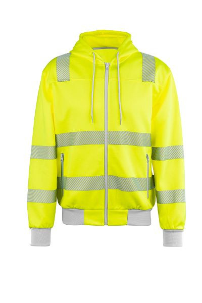 Planam Norit Warnschutz Hoody gelb/zink XS, Unisex, 5801040