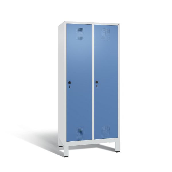 C+P Spind Evolo, 2 Abteile, H1850xB810xT500 mm, Grau/Fernblau, 48010-22 S10693