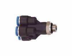 Riegler Mehrfachverteiler mit Außengewinde, 4-fach, drehbar, Außengewinde zylindrisch mit O-Ring (NBR), 109785