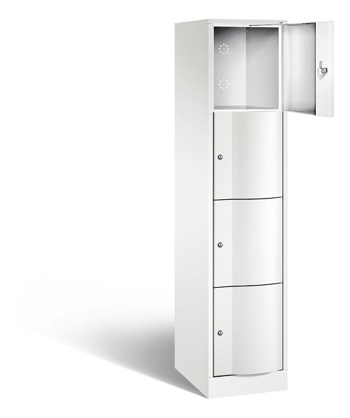 C+P Schließfachschrank Resisto, H1950xB396xT540mm, Farbe: Verkehrsweiß, 8470-172 S10052
