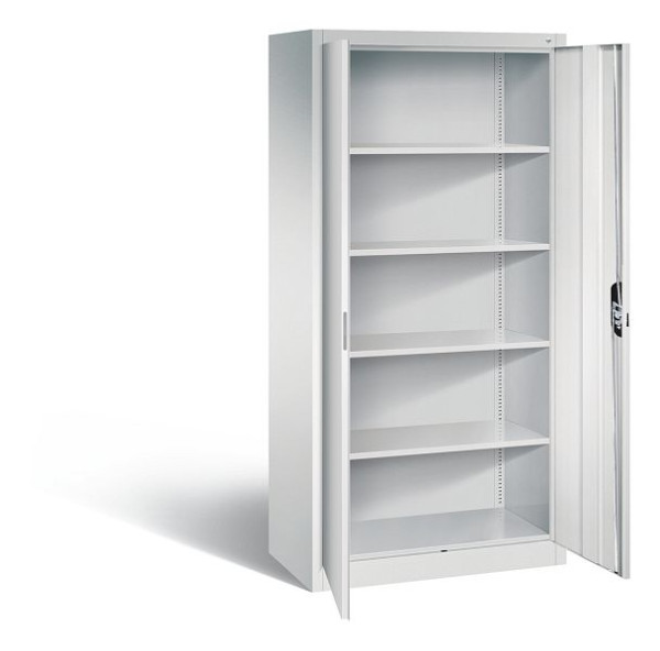 C+P Büroschrank Acurado, H1950xB930xT500mm, Farbe: Lichtgrau, Muldengriff, 5 OH, 9280-000 S10742