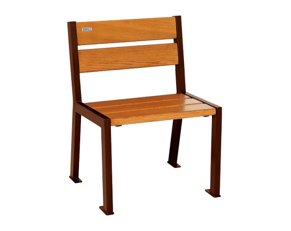 Procity Stuhl Silaos 5 Holzlatten, Ohne Armlehne, Holz & Stahl, helle Eiche/Rost Korken Effekt, 209500.S025.CHEC