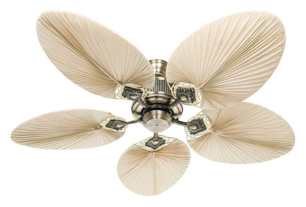 CasaFan Deckenventilator Caribbean Dream Eco II Messing antik-Palmblatt natur, 513720