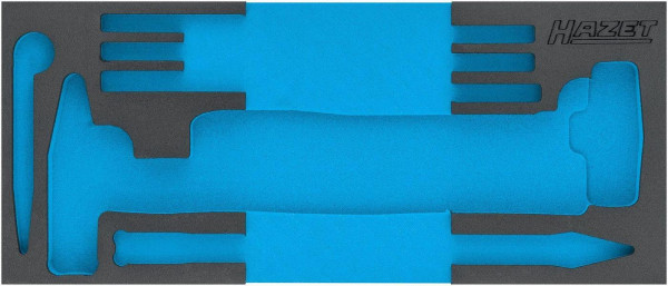 Hazet 2-Komponenten Weichschaum-Einlage, für 163-523/11 Abmessungen / Länge: 392 mm x 172 mm Ordnungssystem Größe: 1/3+ (172 x 392 mm), 163-523L