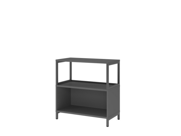Hammerbacher Regal, 2OH, Sockel, graphit, 80 x 40 x 82,8cm, VFW28RERU/G
