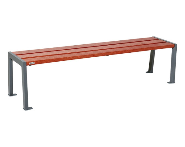 Procity Sitzbank Ohne Rückenlehne Silaos 1800 mm, Holz & Stahl, Mahagoni/Procity Grau, 209632.GPRO.ACAJ