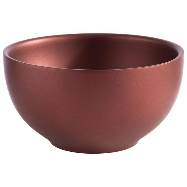 APS Schale -LEVANTE-, Ø 12 cm, Höhe: 6,5 cm, Edelstahl, Farbe: kupferrot, 0,32 Liter, doppelwandig, 40702
