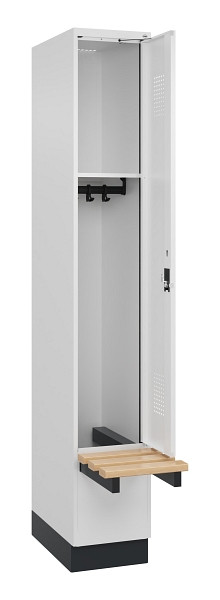 C+P Spind Evolo PLUS, 1 Abteile, 1950x300x815mm, 9016/9016, Zylinderschloss, 049040-10 S10047