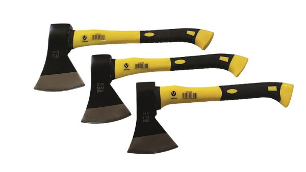 VaGo-Tools Axt Beil Spaltaxt Holzaxt 600 800 1000 g mit Fiberglasstiel 3-teiliges Set, 240-906/908/910_fv