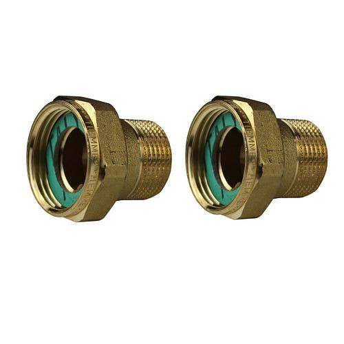 Environ Satz - Messing Anschlussverschraubungen mit Klingersil Dichtung, 1 1/4" IG x 1" AG, EN1500827