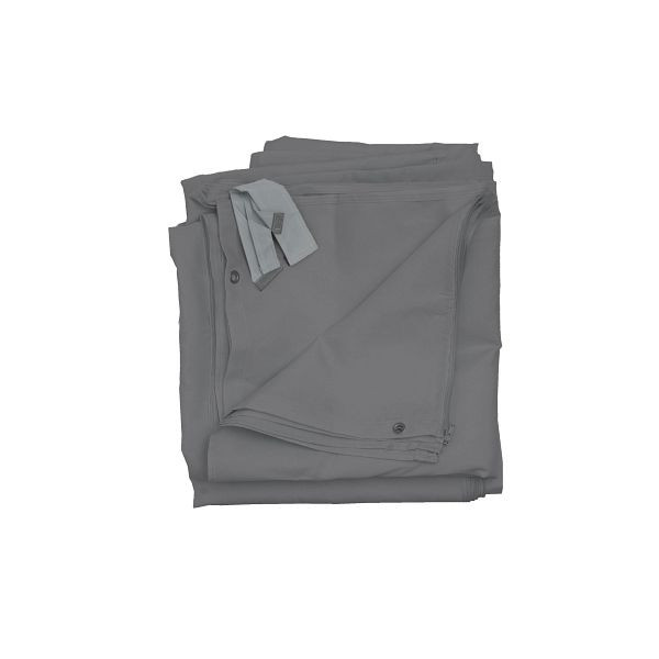 Mendler 4er-Set Seitenwand für Pergola Cadiz, Ersatzseitenwand Pavillon 4x4m, Polyester, grau, 77120