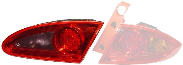 HELLA Heckleuchte, Glühlampe, innerer Teil, für u.a. Seat Leon (1P1), ECE, für Rechtsverkehr, rechts, 9EL 982 001-101