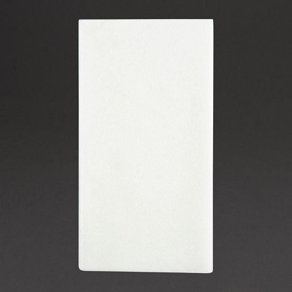Fiesta Recyclable Premium Airlaid Dinnerservietten weiss 40x40cm 1/8-Falz (500 Stück), FE271